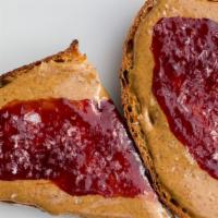 almond butter toast · vegetarian 
organic almond butter, triple berry preserves, fresh berries, maldon sea salt, s...