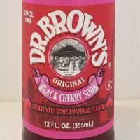 Dr. Brown - Black Cherry Soda · 12 ounce glass bottle