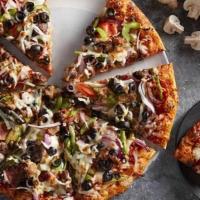 Classic Combination · House red sauce, cheese, salami, pepperoni, mushroom, bell pepper, red onion, black olives, ...