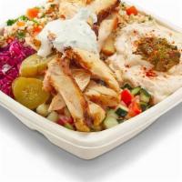 All Natural Chicken Shawarma Bowl · Our grilled chicken shawarma is all natural without any added hormones.

It’s marinated for ...