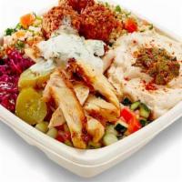 Half and Half Bowl (Falafel and Shawarma) · Can't decide what you want to enjoy? Then this is the perfect option giving you a taste of b...
