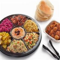 Mediterranean Platter · Create your own Mediterranean platter!

Choose your protein: Falafel, All Natural Chicken Sh...