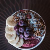 Peanut Butter Acai Bowl  · Acai, reishi peanut butter, strawberries, banana, and coconut water, topped with gluten-free...