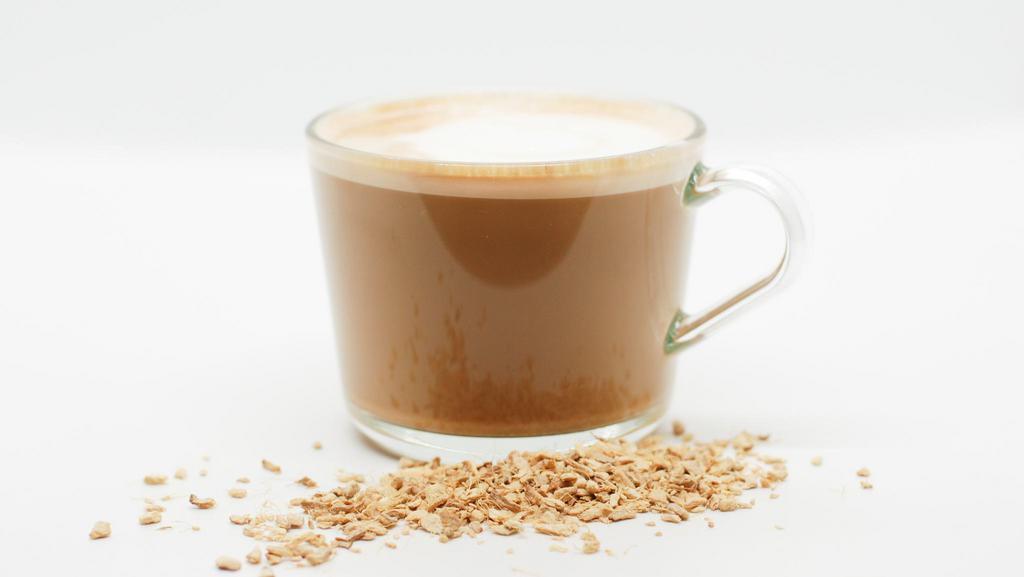 Dirty Chai · Enjoy a double shot of Red Bay espresso, steamed milk, and chai