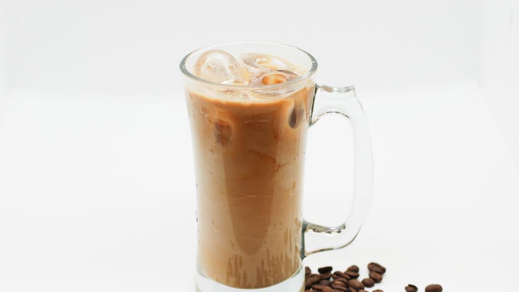 Iced Caffe Latte · Enjoy a double shot of Red Bay espresso and milk over ice