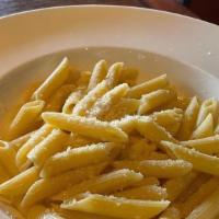 Pasta with Butter and Parmesan · penne pasta with butter & parmesan (with choice of one side)