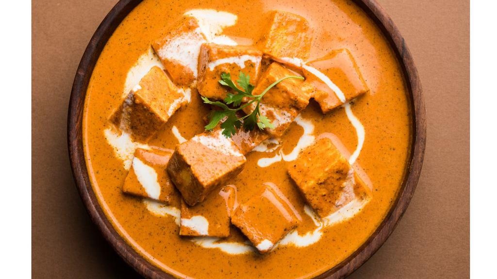 Shahi Paneer · Our homemade paneer cheese simmered in a creamy, slightly sweet, aromatic, sauce. Add one of our freshly baked breads and tempting starters!