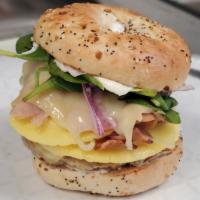 Sausage & Egg · Sausage & Egg Bagel, choice of bagel, cheese, sauce, veggies and condiments