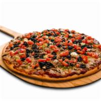 Peppermint Twist · Red onions, green peppers, zucchini, black olives, mushrooms,
our special herb blend, and fr...