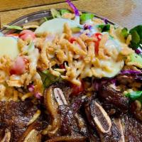 Grilled Beef Short Ribs  · comes with rice and salad