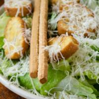 Caesar Salad (Single) · Romaine lettuce served with Zachary’s Caesar dressing, croutons, and aged parmesan.