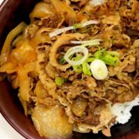 Gyu Don · Tender beef with onion.