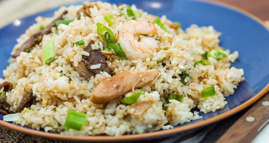 Combination Fried Rice · Chicken, shrimp, spam.