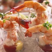 Shrimp Cocktails (3 each) Wild, Gulf of Mexico · First course. cocktail sauce / saffron aioli