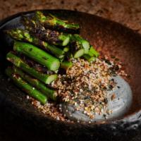 Asparagus · robata grilled asparagus with wadaman black sesame & furikake