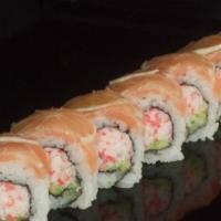 49. 49ers · California roll topped with salmon and thinly sliced lemons.