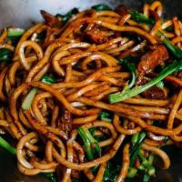 Shanghai Chubby Noodles (上海面) · Thick Shanghai-style noodle stir-fried in dark soy, with spinach and light garlic. Protein o...