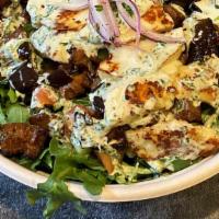 Falafel Bowl (Vegan & Gluten Free) · Falafels, Hummus, Cucumbers, Tomatoes, Onions And Tahini Sauce