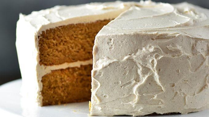 Sweet Potato Cake · A generous slice of our perfectly seasoned sweet potato cake, topped with cream cheese frosting.