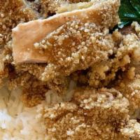 J3. Crispy Chicken Rice Plate 香酥鸡排饭 · Served with Rice