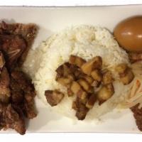 J4. Crispy Pork Chop Rice Plate 香酥猪排饭 · Served with Rice