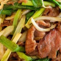 BF1 Beef with Green Onion 葱爆牛肉 · 