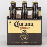Corona Familiar 6pk Btl · A Mexican lager style beer, Corona Familiar combines a full-flavored, light- to medium-body ...