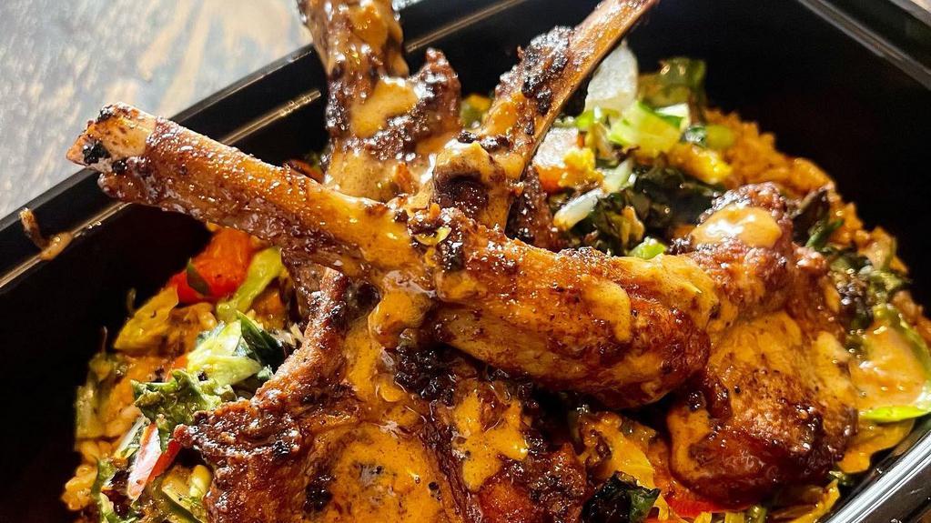 Lamb Chops  · Grilled Lamb Chops over Hibachi Fried Rice, seasoned to perfection topped with our delicious Kimmihana Sauce!!!