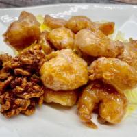 110. Walnut Prawns · Most popular. This popular recipe, also known as honey walnut shrimp. Deep-fried shrimp in a...