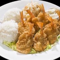 Fried Shrimp · 1230 Cal. Regular plate lunch includes two scoops of rice and one scoop of macaroni salad.
M...