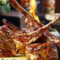 Lamb Chop · Favorite lamb chops marinated in a blend of spices and barbecued in a clay tandoori oven.
