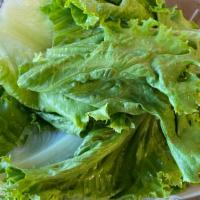 Lettuce wrap · Green leaf lettuce.