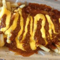 Chili Cheese Fries · Huge pile of fries smothered in Chili & Cheese