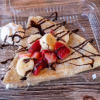 Crepes  · Fruit of your choice:
Strawberries
Bananas
Mango
Choice of Toppings:
Caramel
Condensed Milk
...