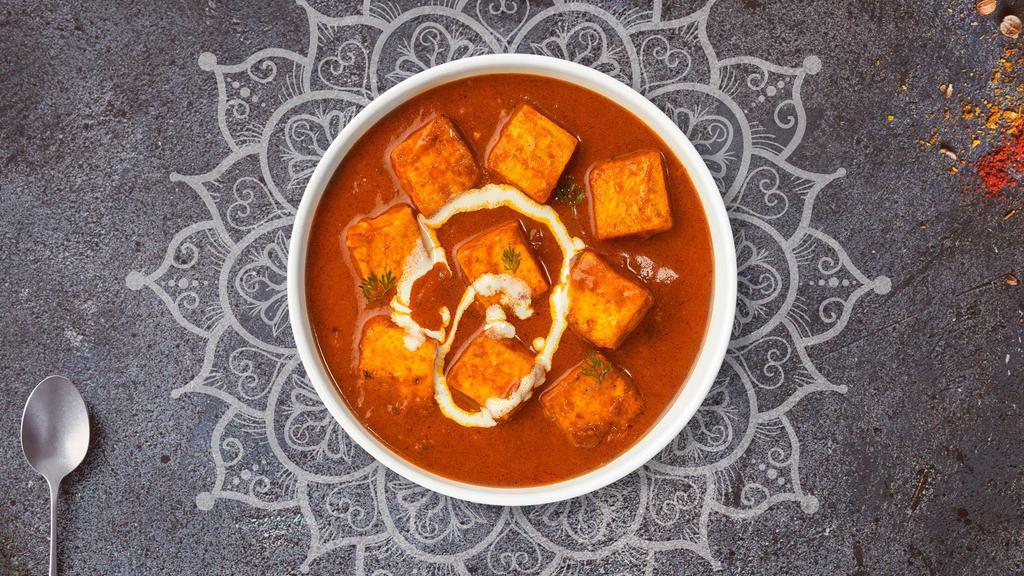 Paneer Makhanwala · Cottage cheese cooked in a creamy butter sauce.