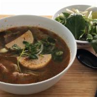 Bun Bo Hue Soup · Spicy beef noodle soup.