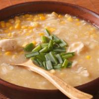 Chicken & Corn Soup · Broth Prepared with chicken and corn
