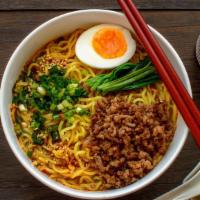 Tan Tan Noodle  · Noodles in spicy broth with meat and veggies