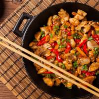 Kung Pao Chicken  · Spicy chicken with veggies