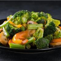 Mixed Veggies · A portion of stir-fried veggies