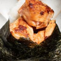 Grilled Salmon Triangle · Grilled Atlantic salmon, gluten free teriyaki, scallions. Gluten Free