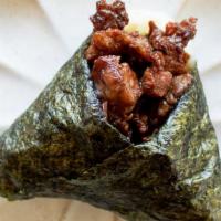 Short Rib Triangle · Gluten-free. Korean style beef kalbi marinade, scallions.