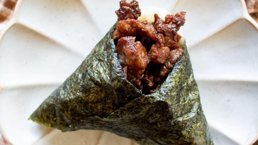 Short Rib Triangle · Gluten-free. Korean style beef kalbi marinade, scallions.