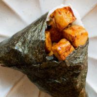 Tofu Triangle · Vegan. Grilled organic tofu, teriyaki, scallions.