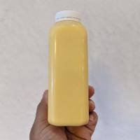 Mango Lassi · A refreshing drink with homemade yogurt and Indian Alfanso mango juice.