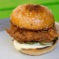 Fried Chicken Sandwich · Pickles and mayo