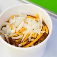 Cup O Chili · Housemade beef chili with onions and shredded cheese