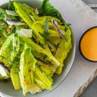 Whole Leaf Caesar Salad · Romaine Hearts, Creamy Caesar Dressing, Grilled Croutons, Boquerones, Parmesan, Fresh Herb S...