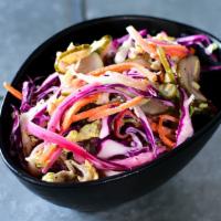 Rocketbird Slaw (VE/DF/GF) · Vegan, dairy-free, gluten-free and delicious! 4 oz serving size. Cabbage, house-pickled vege...