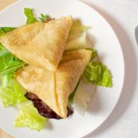 1. Vegetable Samosa (2 Pc) · Pastry with vegetable stuffing.